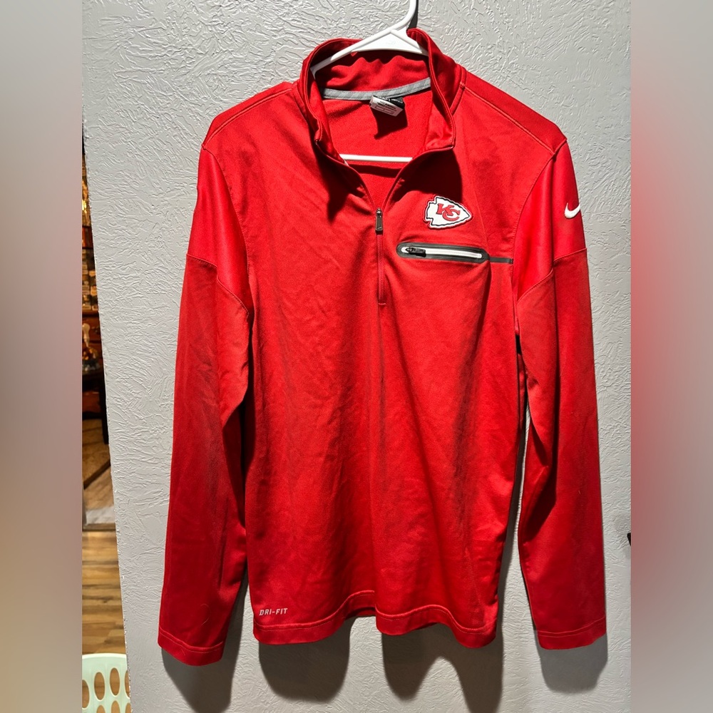 Nike Onfield Apparel Kansas City chiefs half zip pullover size small